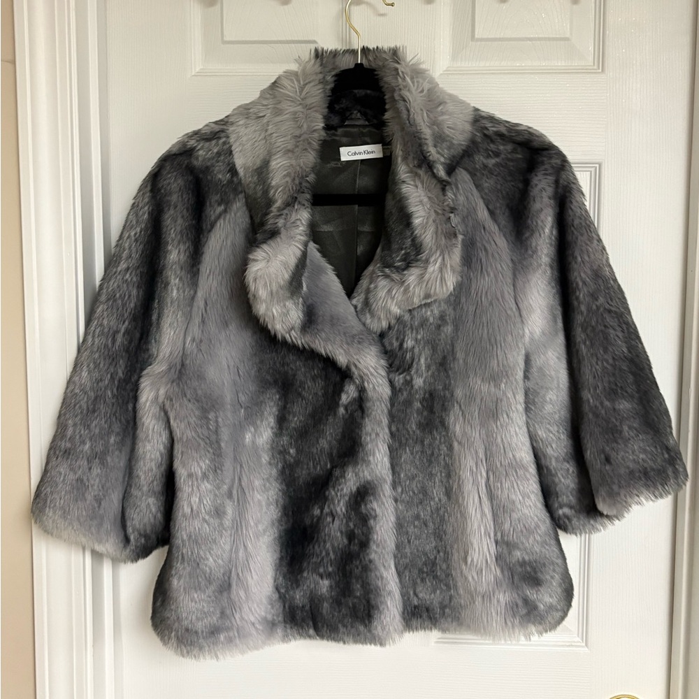 Calvin Klein Women's Plush Gray Jacket